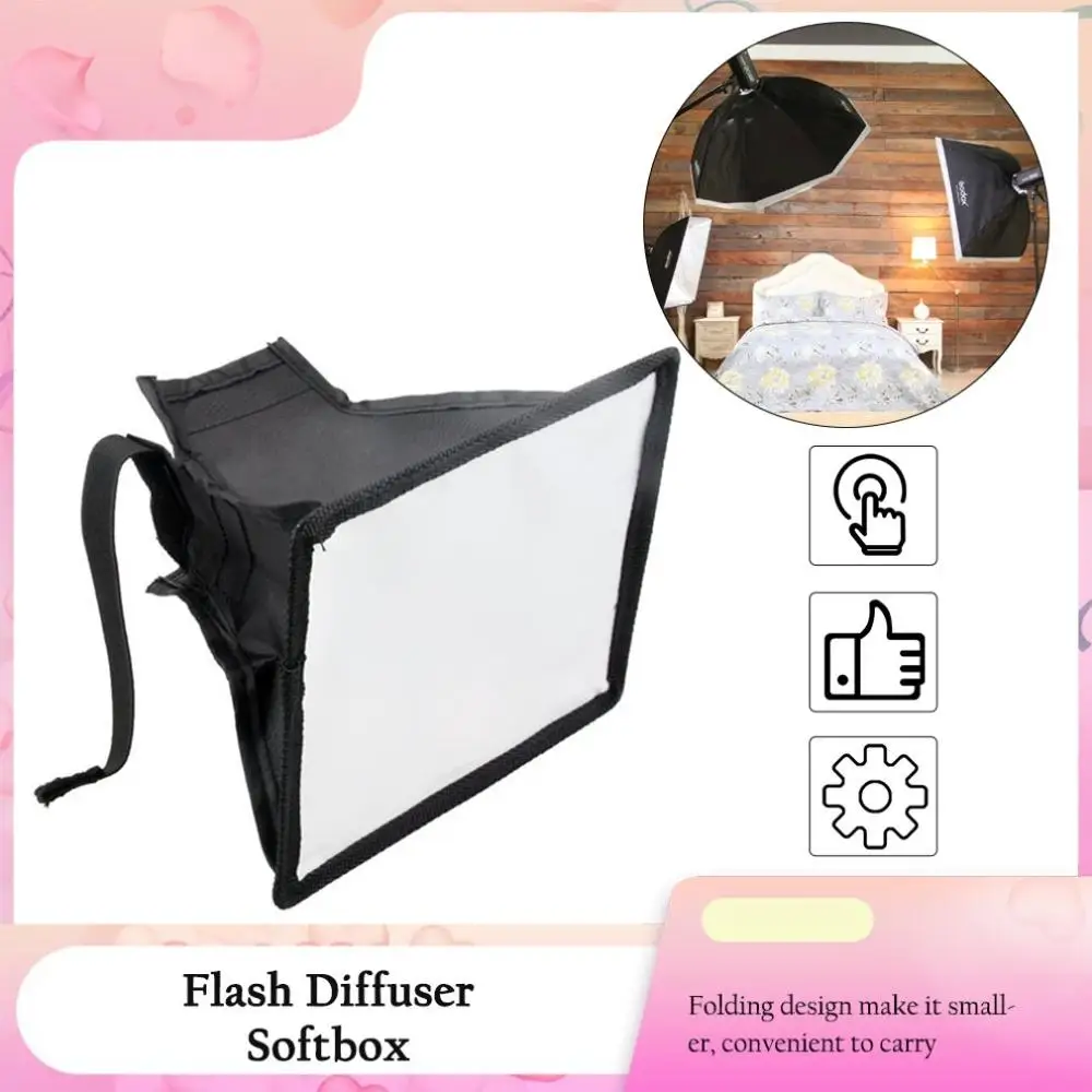Diffuser Softbox 20 x 30cm Universal Foldable Flash Light Diffuser Softbox for Canon for Nikon DSLR Camera
