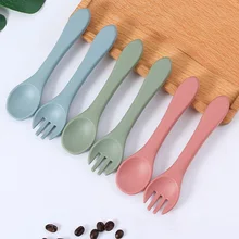 

Kangobaby #My Soft Life# Silicone Spoon For Baby Utensils Eat Soild Food Kids Training Manipulative Ability Children's Tableware
