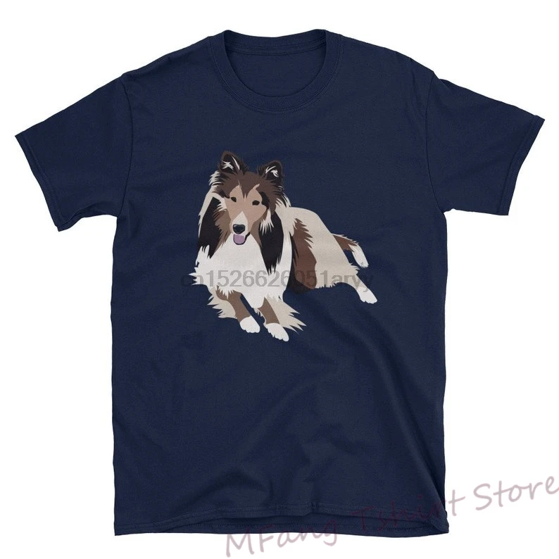 

Sheltie T Shirt Shetland Sheepdog Tee Unisex or Men Short-Sleeve T-Shirt 100% cotton funny print tshirt men women shirts