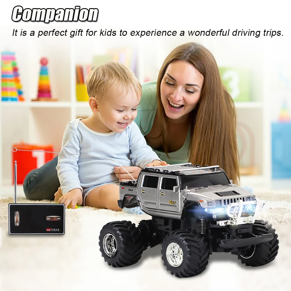 1pcs MINI RC Car 2207 Can Be Charged 1:58 Off-road Vehicle for Children RC Car High Speed Car LED Light Vehicles Gift Toy