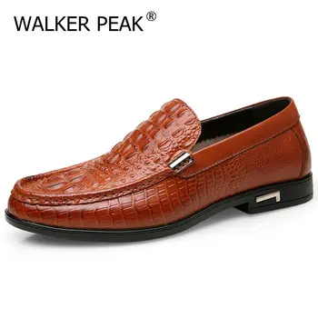 

Size 38-50 Men's Genuine Leather Shoes Business Dress Moccasins Flats Slip On New Men's Casual Shoes Dress Men Business Shoes