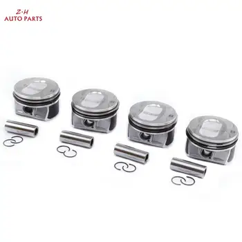 

4PCS Engine Pistons & Rings Set Oversized 77MM Pin 19MM For VW Passat Golf Plus Jetta Polo GTI Tiguan Skoda Fabia Seat Alhambra