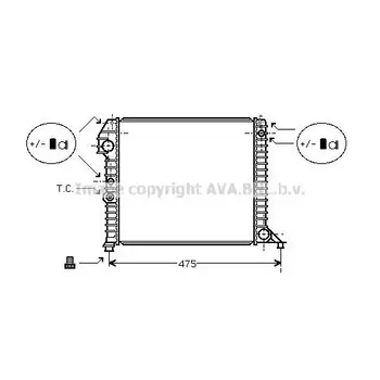 

Radiator cooling 440/460/480/1.6/1.7/86 AVA QUA