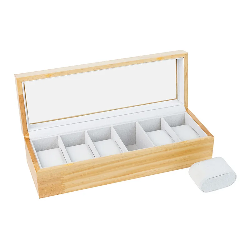 Роскошный 6 решетчатый деревянный ящик для часов Деревянный чехол для часов коробка для часов
