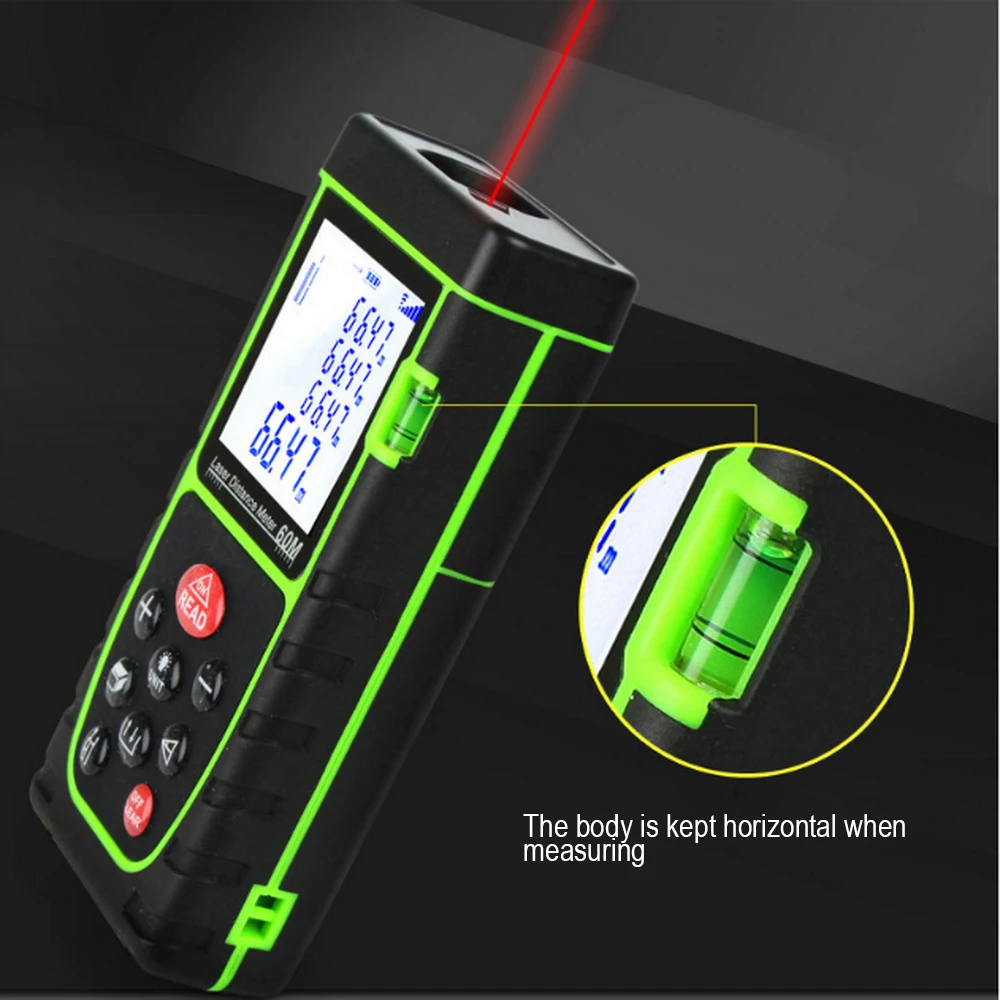Laser Rangefinder distance meter 50m 60m 40m Laser Distance Meter Digital Laser Tape Range Finder Build Measure laser ruler