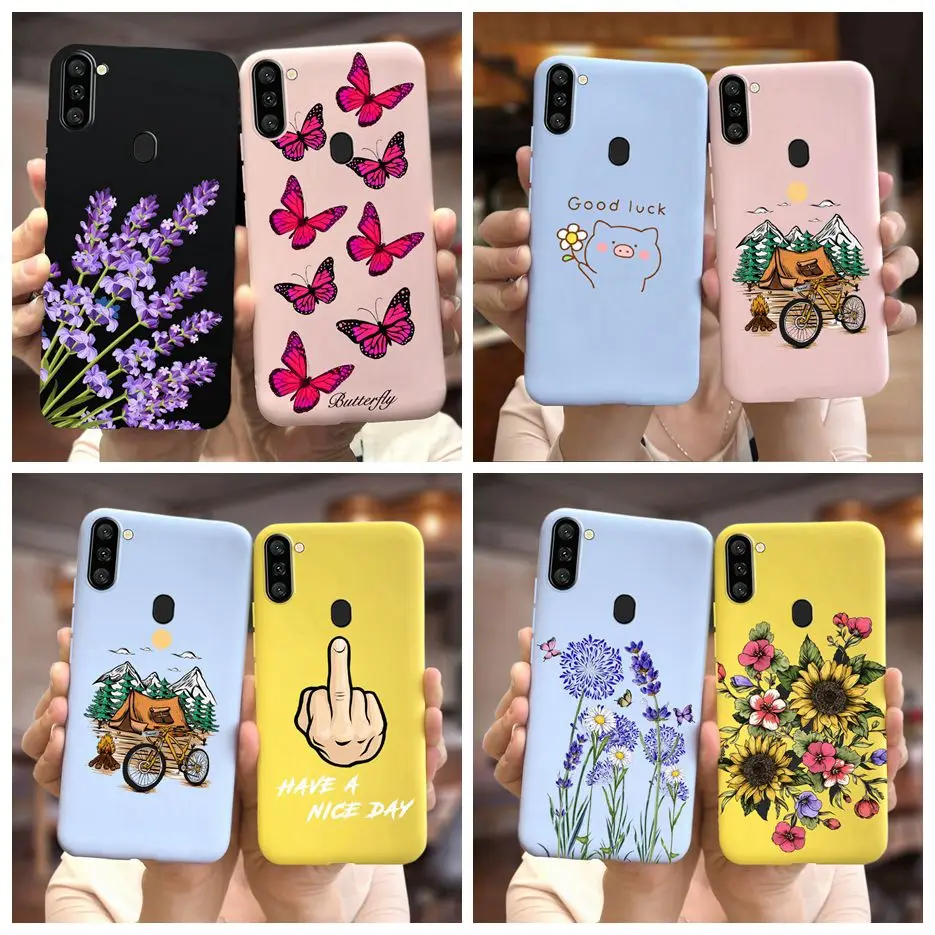 Per Samsung Galaxy A11 Custodia M11 Elegante Custodia Morbida In Silicone Per Samsung A11 Galaxy M11 A 11 A115F Cover Fundas Coque Bumper