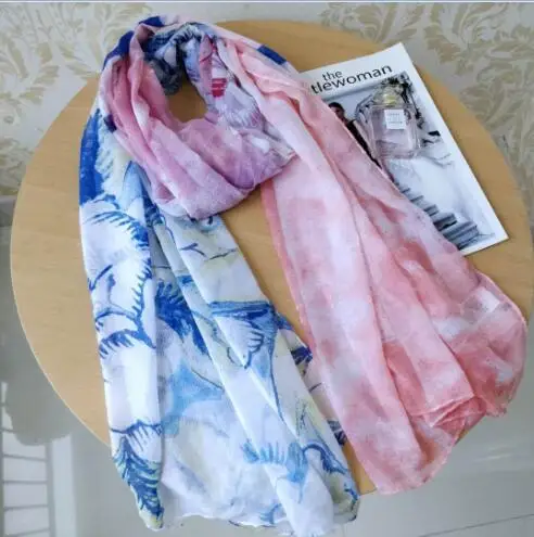 Роскошный брендовый женский летний шарф, испанская Цветочная шаль, женские шарфы с принтом - Цвет: 312