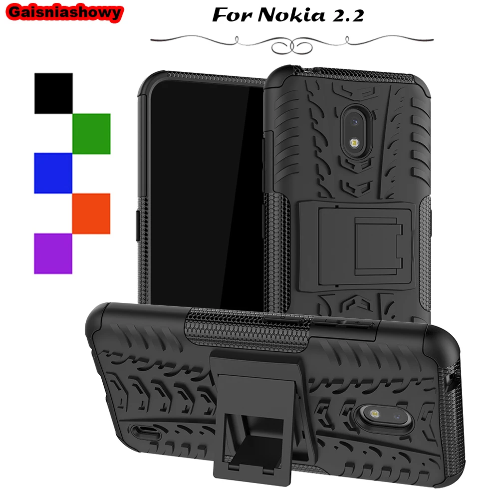 Противоударный бронированный чехол для Nokia 2 подставка-держатель резина силикон
