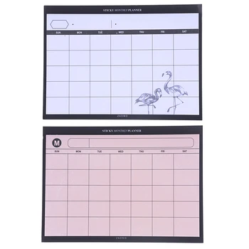 

Creative Simple Desktop Schedule Planner Monthly Plan Kawaii Mini Notebooks Office Supplies Work Efficiency Summary Organizer