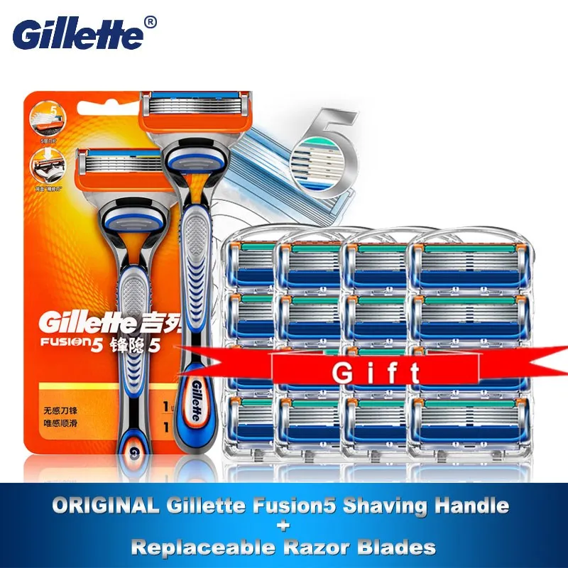 

Original Gillette Fusion 5 Shaving Straight Razor For Men And Replaceable 5 Layer Razor Blades Manual Cassettes Safety Razor