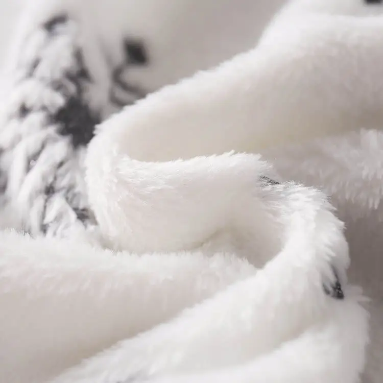 Большие размеры, зимний женский модный свободный со снежинками, жаккардовый мягкий флисовый банный халат с поясом женский модный теплый домашний халат для отдыха