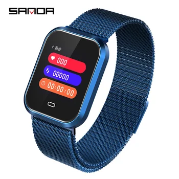 

SANDA CD16 Business Men Smart Digital Wristwatches Heart Rate Monitor Calorie Step Couple Clock Gift For Iphone Huawei Samsung