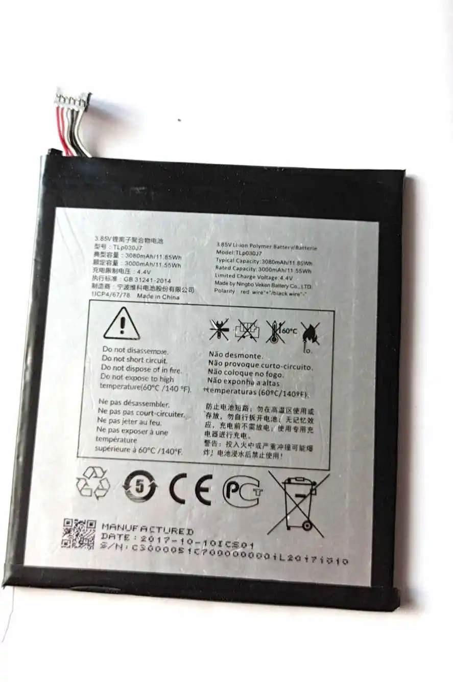 Оригинальный аккумулятор Westrock 3080 мАч TLp030J7 TLp030JC для сотового телефона Alcatel A3 XL 9008j