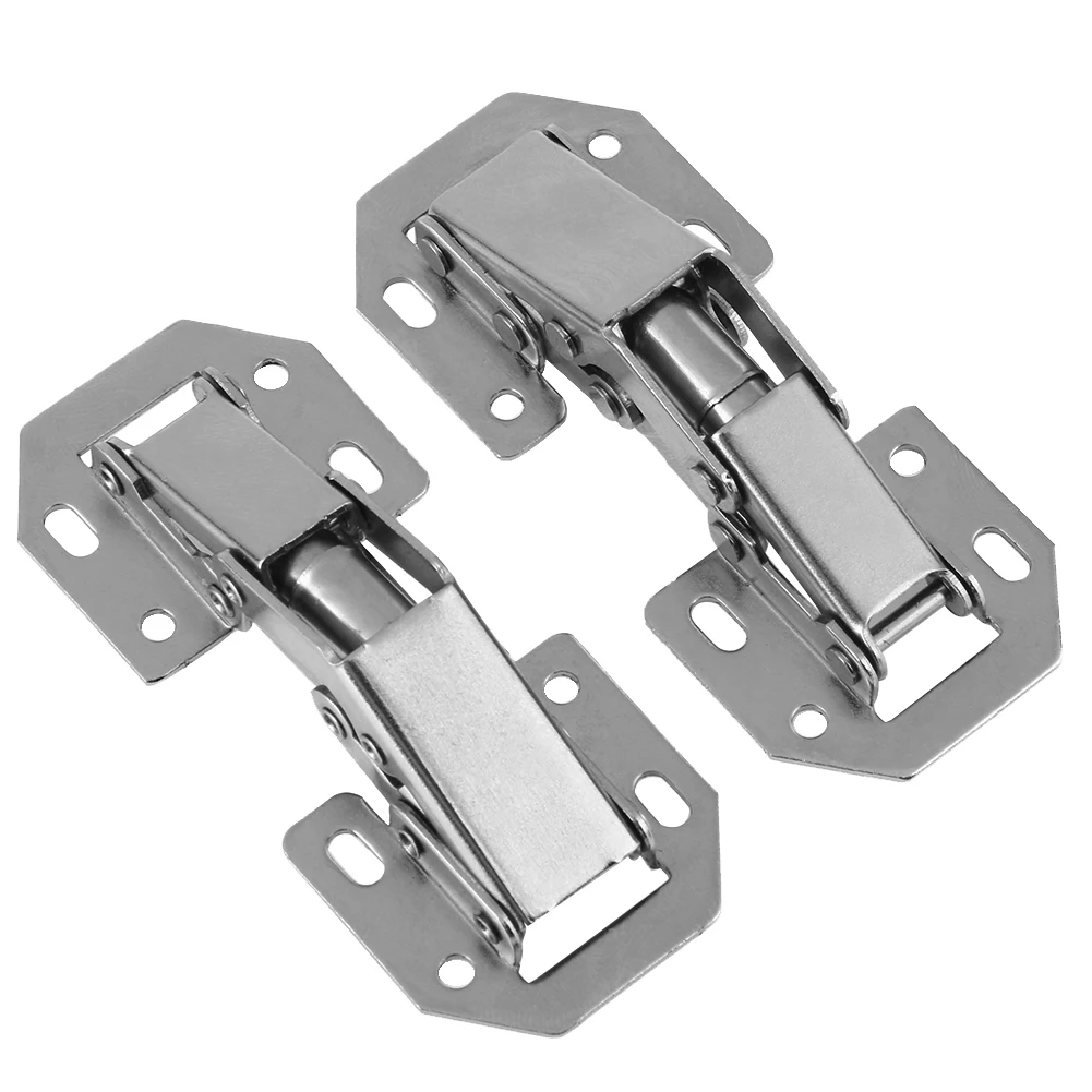 Cabinet Hinge 4 inch 90 Degree No-Drilling Hole Cupboard Closet Door Hinges with Screws 4/8/10/20PCS Furniture Hardware