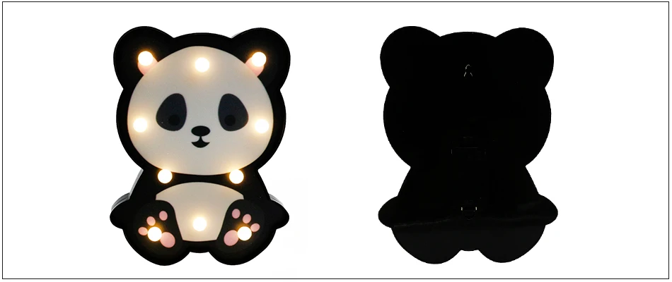 Светодиодный прикроватный ночник с 3D цветными животными, светодиодный ночник с милой пандой, львом, енотом, прикроватная настольная лампа для детей, подарок на день детей