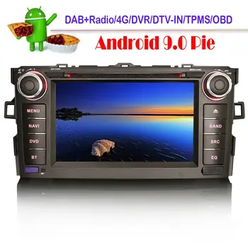 

7"Android 9.0 Autoradio Multimedia DAB+DVD Player WIFI Bluetooth GPS Navigation 2Din Stereo 4G for TOYOTA AURIS COROLLA ALTIS