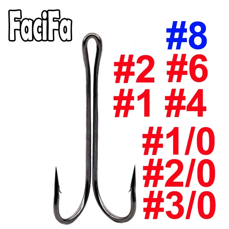 20 pcs Long Shank Double Hook Fishing hooks Fly Tying Duple Hook for