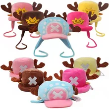 

One Piece Tony Chopper Cap Funny Anime Kawaii Toy Hat Japanese Cartoon Cosplay Plush Winter Hats Holiday Gifts For Children