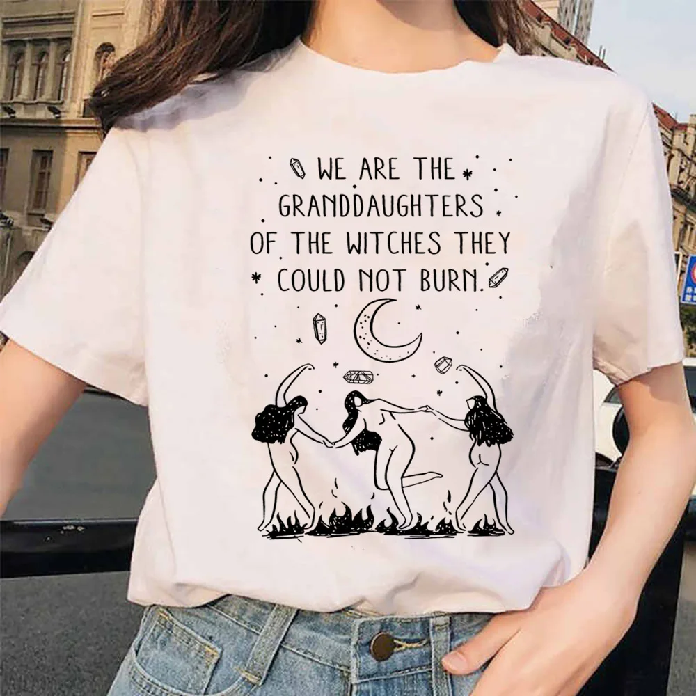 

We Are The Granddaughters of The Witches T Shirt They Could Not Burn Graphic Cotton Tees