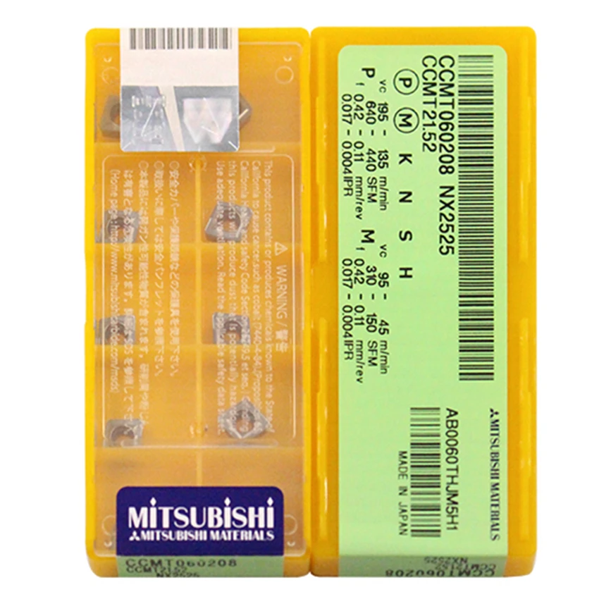 MITSUBISHI CCMT060202 NX2525/CCMT060204 NX2525/CCMT060208 NX2525 фрезерный станок с ЧПУ Металлокерамические