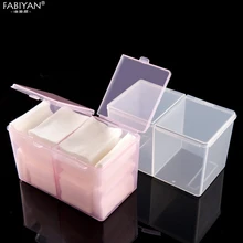 Дизайн ногтей пластиковый чехол для хранения Органайзер контейнер для чистки ватных дисков кисть для рисования; ручка для полировки Губки Буфера Декор коробка инструмент