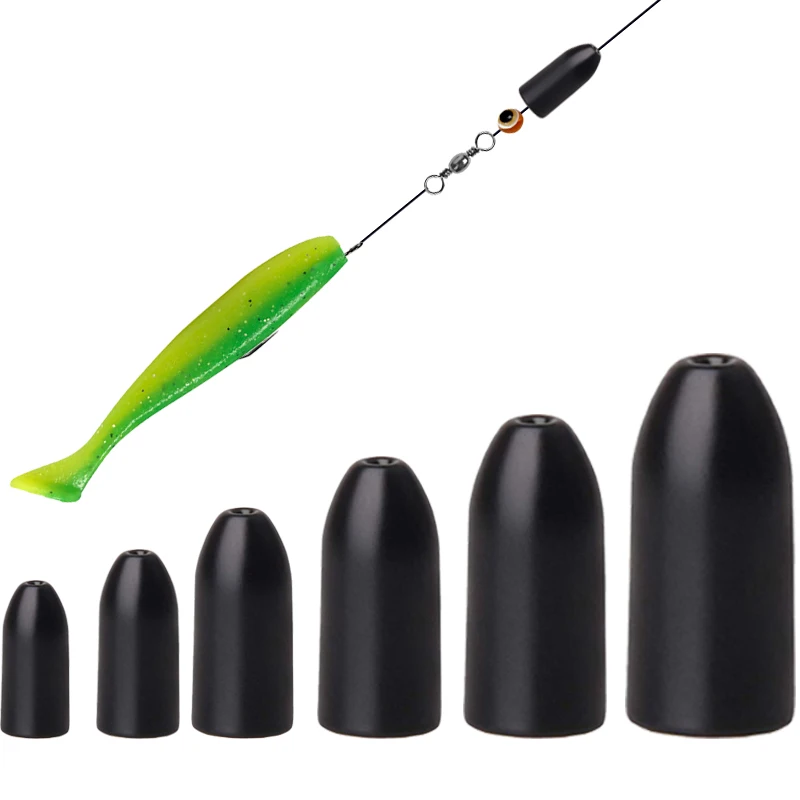2pcs/lot 3.5g 5.3g 7g 10.5g 14g 21g Tungsten Fishing Sinker Bullet