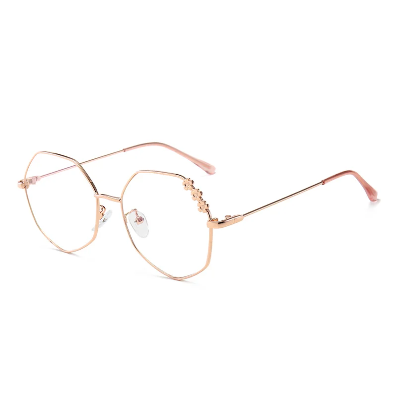 Классические мужские и женские оптические очки для чтения, модные подходящие для всех лиц, металлическая оправа, качественный роскошный женский светильник, Линзы для очков - Цвет оправы: 6