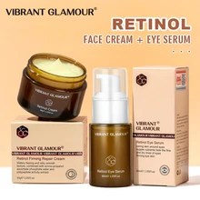 Яркий гламурный набор для ухода за кожей лица Retinol крем для лица Сыворотка для глаз укрепляющая подтяжка против старения уменьшает морщинки тонкие линии 2 костюма Яркий гламурный набор для ухода за кожей лица Retinol крем для лица Сыворотка для глаз укрепляющая подтяжка против старения уменьшает морщинки тонкие линии 2 костюма