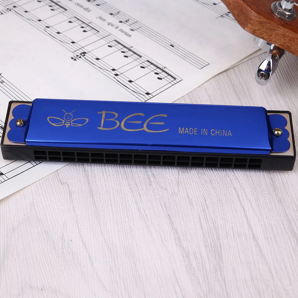 10 Holes C Key Diatonic Blues Harmonica Musical Beginner Education Toy Gift - Цвет: Blue