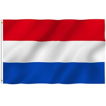 Flaga holandii poliester holenderski narodowy Banner ogród stoczni domu na zewnątrz do dekoracji 3*5 ft kibice piłki nożnej święto narodowe tanie i dobre opinie CN (pochodzenie) NYLON Flaga narodowa Latanie Przetrwać Akrylowe Netherlands Flag Haftowana
