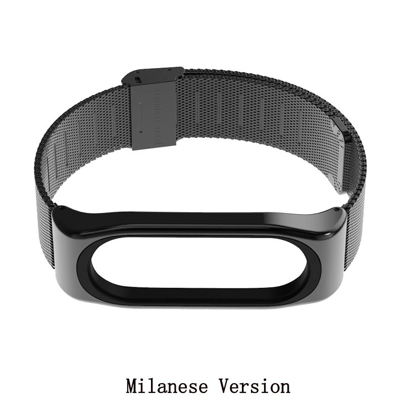 Mi jobs mi Band 4 3 ремешок на запястье металлический Безвинтовой браслет из нержавеющей стали для Xiaomi mi 4 3 Ремешок Браслет mi Band 4 3 браслеты - Цвет: Milanese Black