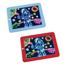 Синий/красный волшебная доска для рисования детей граффити сделано вручную интересный 3d доска для рисования записи светодиодный рисунком из мультфильма светодиодный монтажной панели для студентов