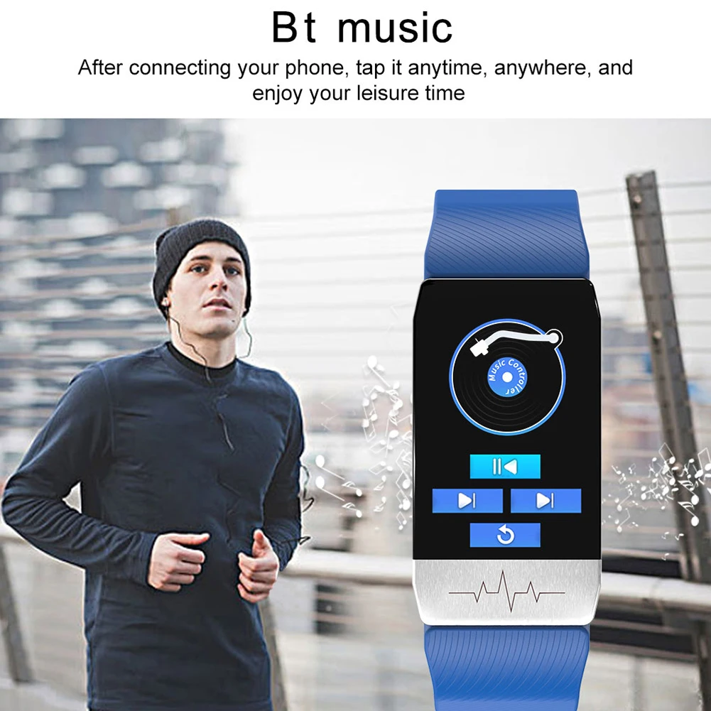 Fitness Smart Bracelet Watch Blood Pressure Heart Rate Sleep T1 Monitor Tracker Easily Carrying Sporting Elements