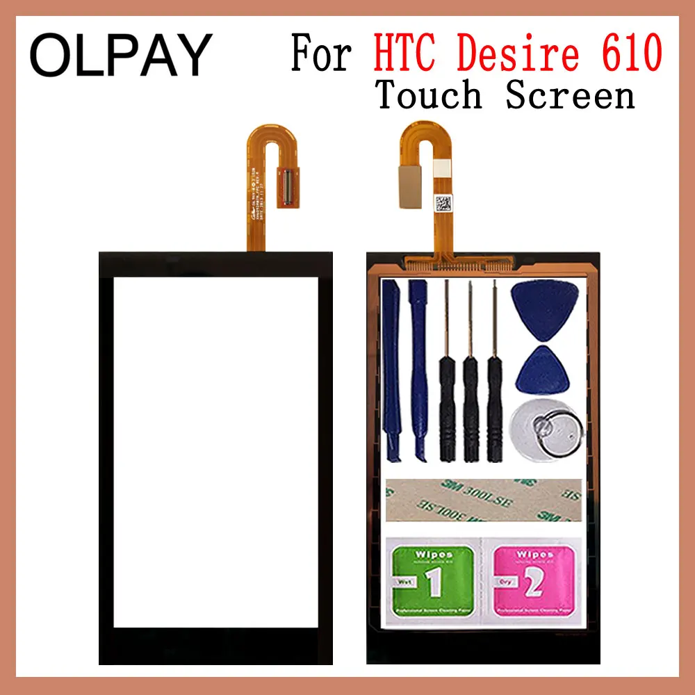 Mobile TouchScreen 4.7'' inch For HTC Desire 610 D610 Touch Screen Digitizer Sensor Outer Glass Lens Panel Replacement | Мобильные