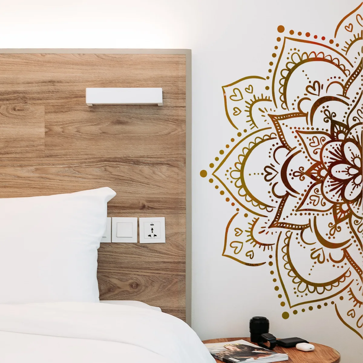 

Lotus Wall Stickers Living Room Bedroom TV Background Wall Decoration Pvc Self-Adhesive Wall Stickers