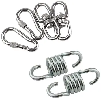 

4Pcs/2Set M8 304 Stainless Steel Swing Hook Hammock Chair Hanging Kit with 2Pcs Hammock Suspension Hooks
