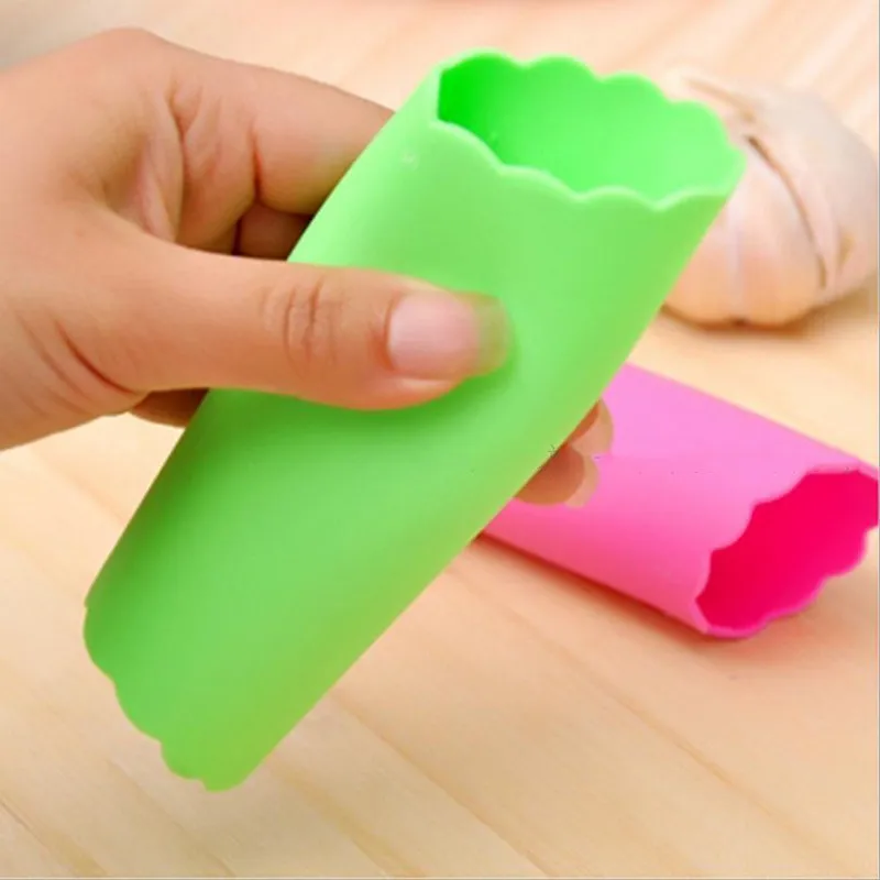 Silicone Garlic Peeler Easy Useful Kitchen Tools Non-toxic Safety Gadget Stripper Tube Peeling | Дом и сад