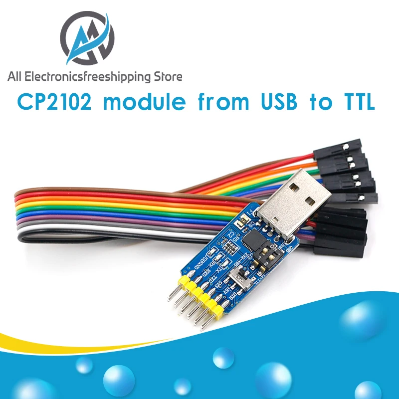 Новый USB CP2102 в TTL RS232 RS485 взаимное преобразование 6 1 модуль преобразования