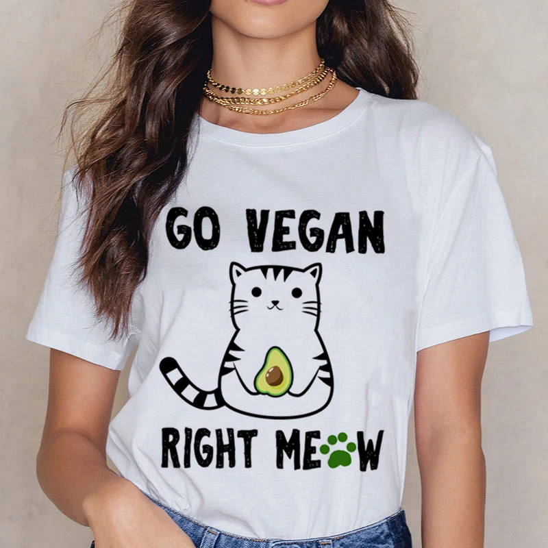 Vegan, забавная футболка с рисунком, женская, 90 s, корейский стиль, графическая футболка, милая, маленькая, свежая, футболка для девочек, Harajuku, Ullzang, топы, футболки для женщин - Цвет: 21627