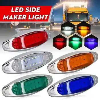 

2PCS 12V LED Side Marker Lamp Tail Brake indicator Light for Car Truck Trailer Lorry Bus Van Boat E mark Clearance Signal Light