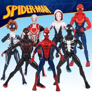 

Marvel Toy 2019 Spiderman Into The Spider Verse Cartoon Action Figure Peter Parker Man Miles Morales Gwen Legends Doll Toys