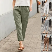 Aliexpress - Harajuku Ankle Length Straight Pants Women 2021 Summer Casual Jogging Trousers Plus Size Ladies Solid Korean Slim Harem Pants