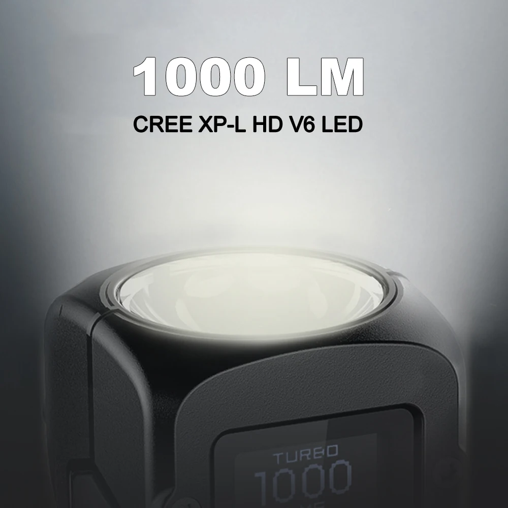 Портативный перезаряжаемый фонарик CREE XP L HD V6 max 1000 лм расстояние луча 180 м