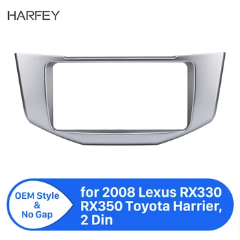 

Harfey 2Din Car Radio Fascia for 2003-2010 Lexus RX330 RX350 Toyota Harrier DVD Frame Auto Stereo Panel Adaptor Refitting Plate