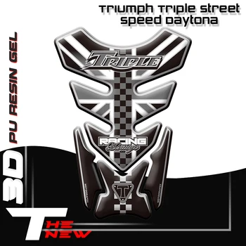 

Motorcycle 3D Sticker Decal Emblem Protection Tank Pad Cas Cap For Triumph Triple Street Speed Daytona