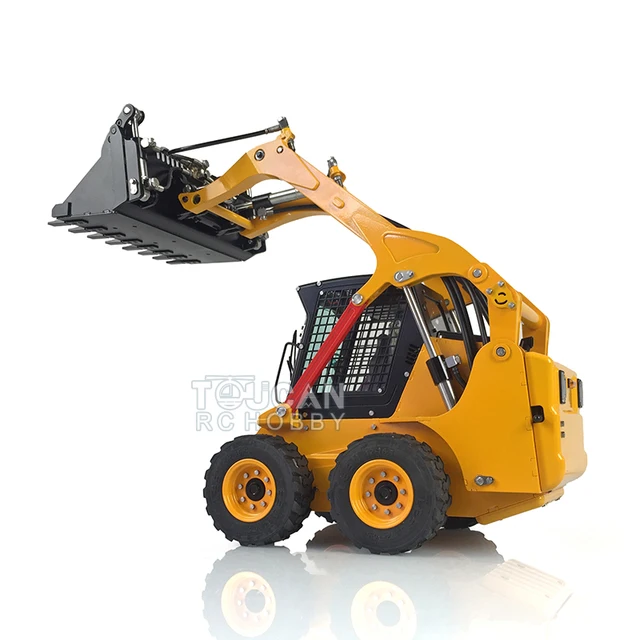 LESU 1/14 Metal Aoue LT5H Wheeled Skid-Steer Hydraulic RC Loader RTR Assembled Yellow Painted Model Boys Toys THZH1212 6
