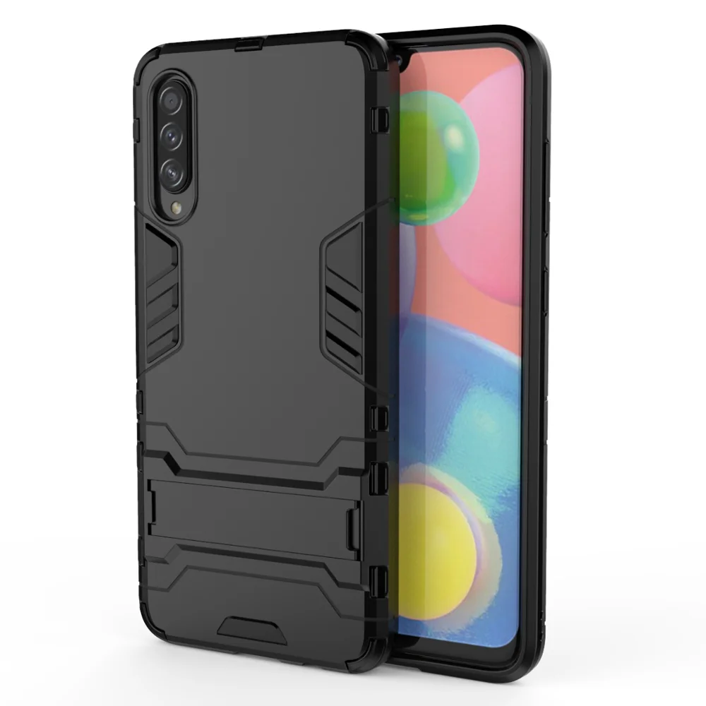black OUDINI задняя крышка Подставка Броня противоударный чехол для samsung Galaxy A70S A750 A70 A72018 A72017 чехол - Цвет: black