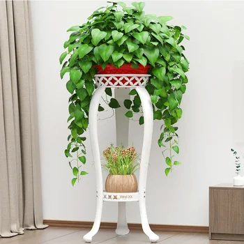 

Wrought iron decorative flower shelf