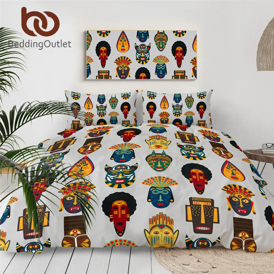 BeddingOutlet этнический Комплект постельного белья Африканский комплект размер King Size