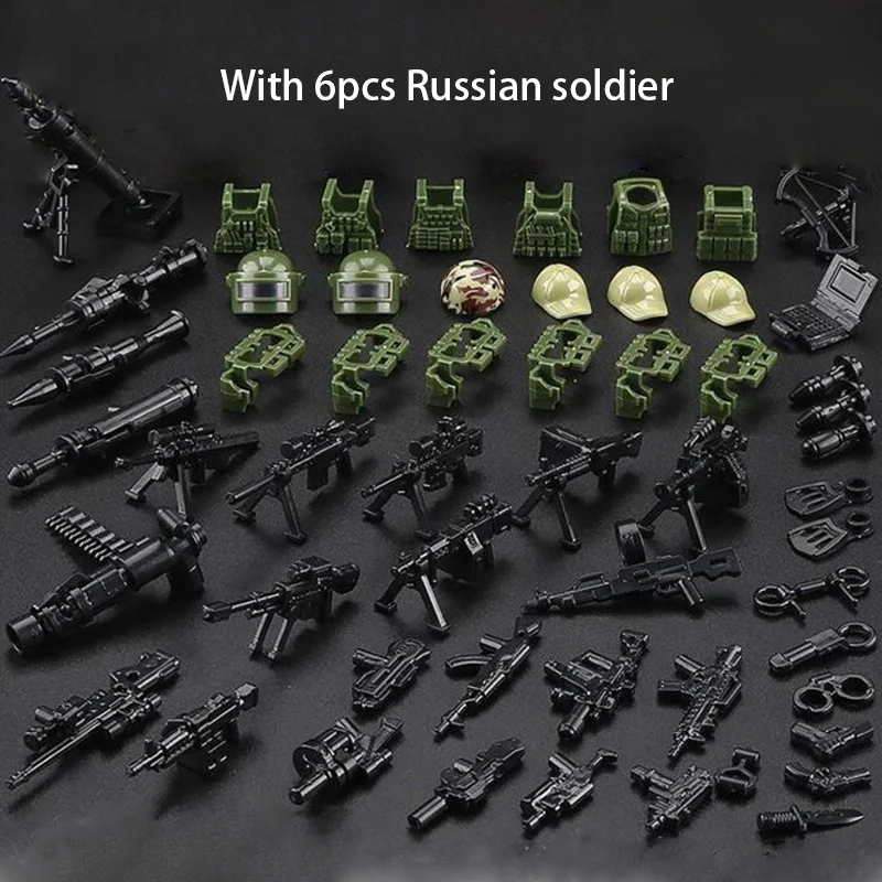 6 шт. новые военные мини фигурки конструкторы русский спецназ Альфа армия